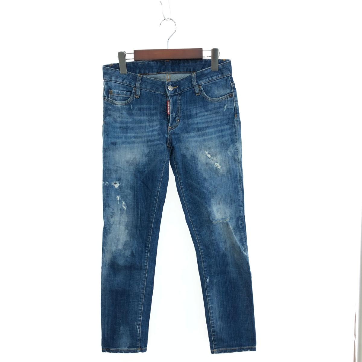DSQUARED2 ディースクエアード　デニム　グレー　ダメージ加工　34 SKATER/スケーター グレーデニムパンツ | ディースクエアード