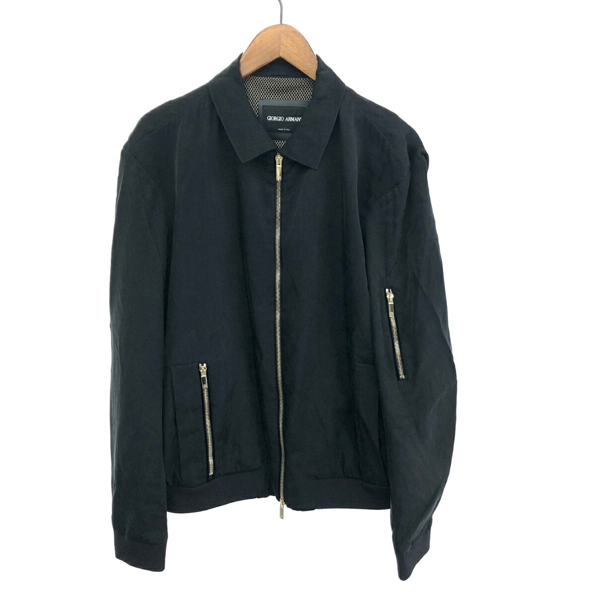 GIORGIO ARMANI ジョルジオアルマーニ ジップ ジャケット Giorgio Armani】【黒タグ】ジョルジオアルマーニ『カシミヤ混