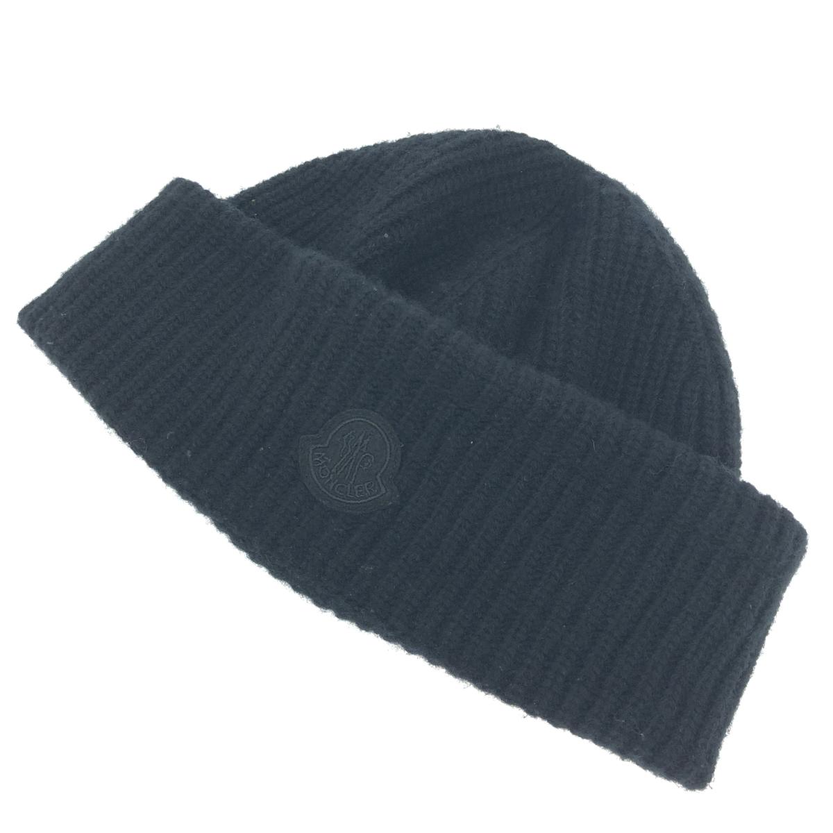 極美品✨モンクレール ニット帽 BERRETTO ワッペン フォックスファー 紺 極美品✨モンクレール ニット帽 BERRETTO ワッペン フォックスファー 紺