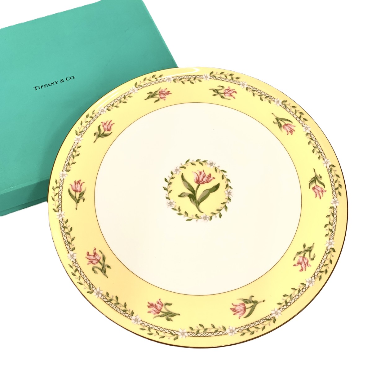 Tiffany & Co. リボンデザイン皿2枚組 ティファニーブルー ハンドメイド お皿 トレー ティファニー