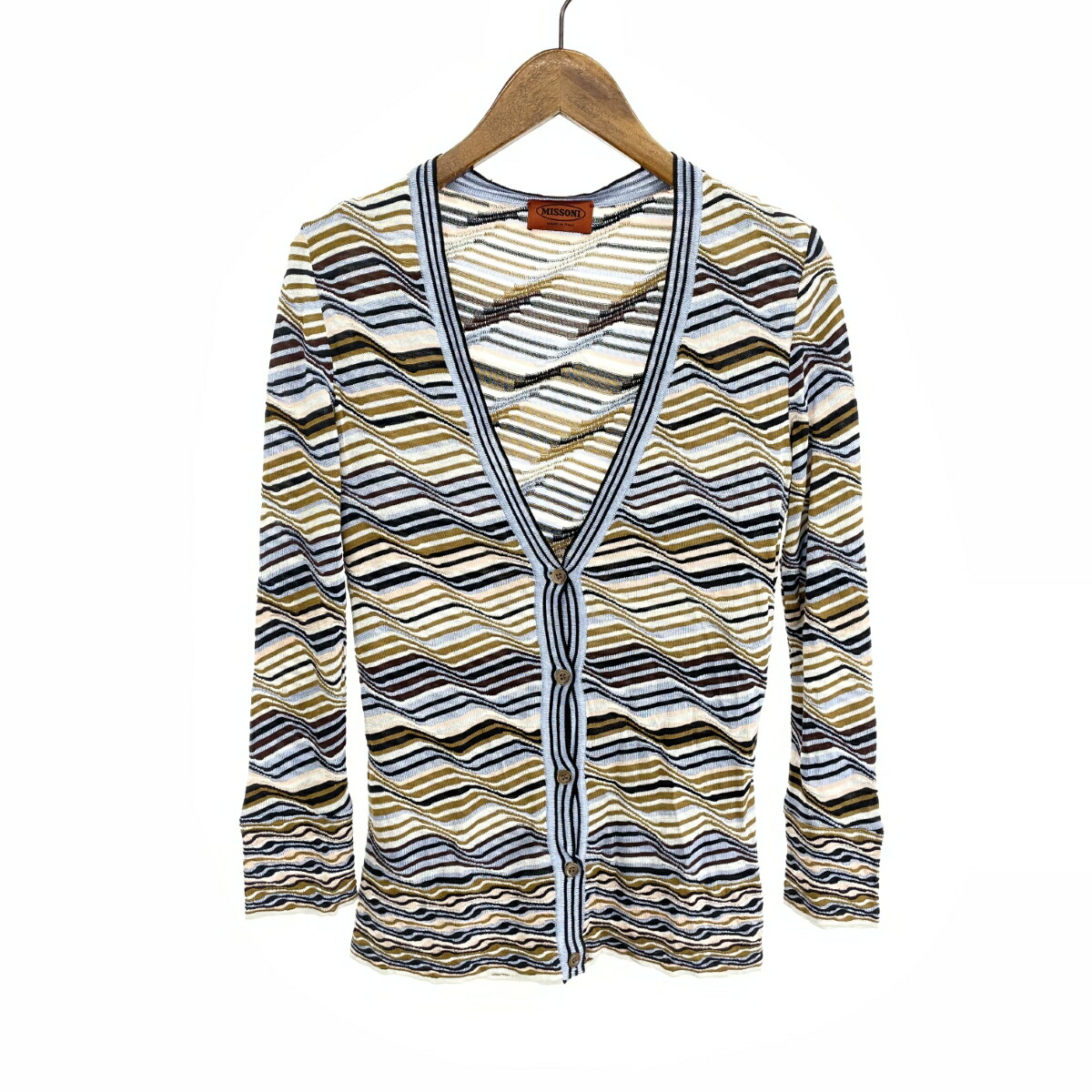 MISSONI カーディガン 総柄 マルチカラー モヘア混 MISSONI ミッソーニマルチカラー/パッチワーク/モヘア／カーディガン