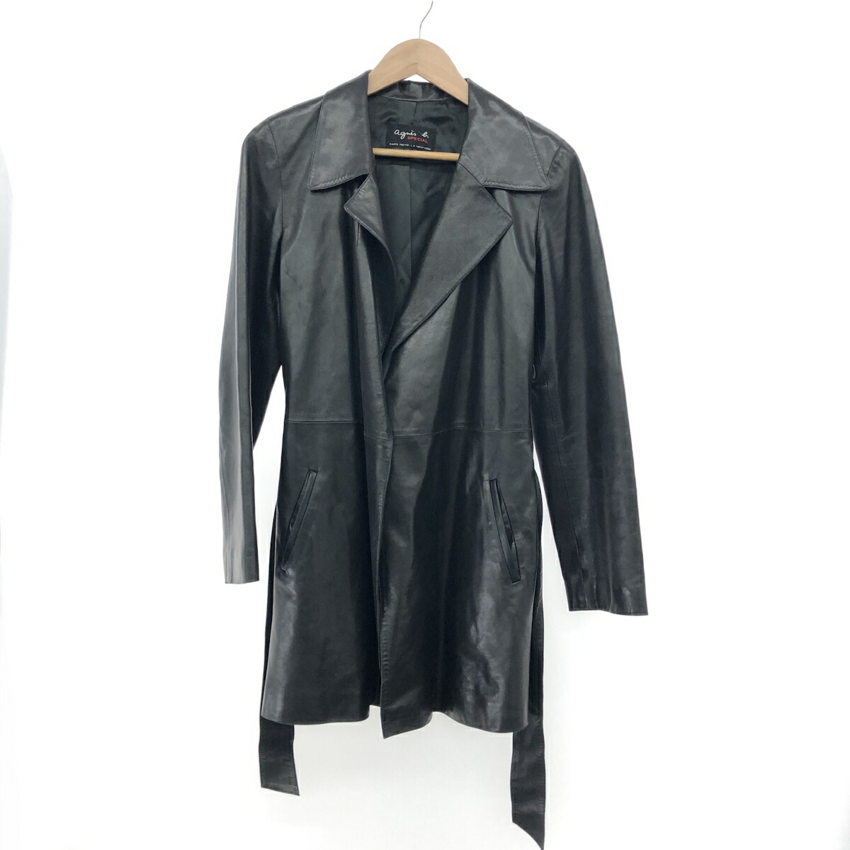 ⭐︎ベイクドポテト⭐︎【着用1回】agnes b. レザージャケット　羊革　１ Yahoo!オークション -「agnes b レザー ジャケット」の落札相場