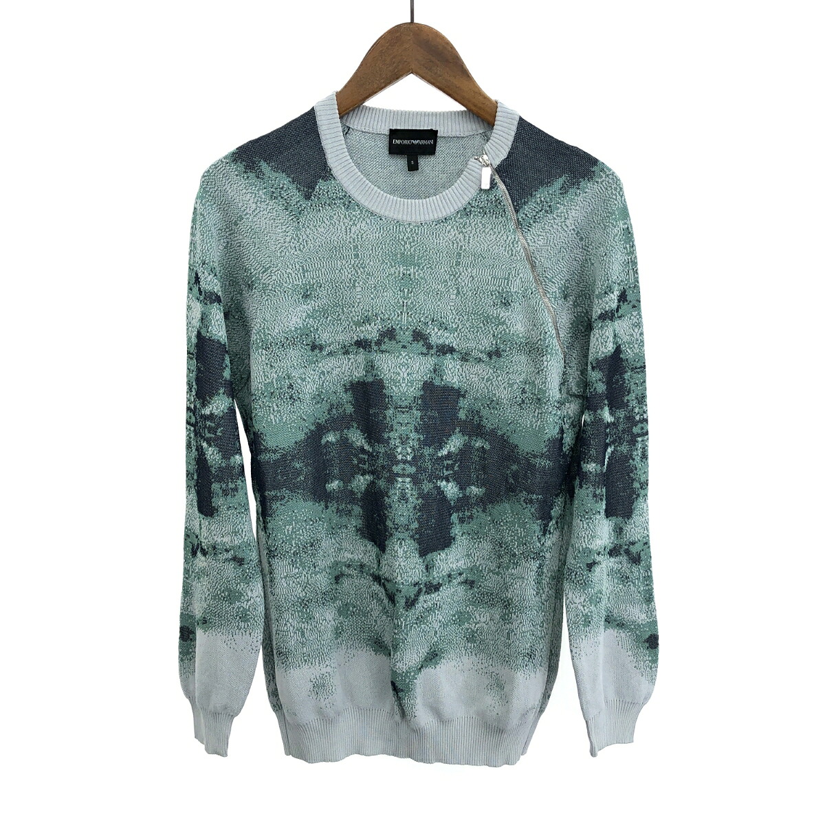 EMPORIO ARMANI エンポリオアルマーニ ニット 美品 サイズ:S マルチカラー メンズ ジップデザイン トップス 【中古】