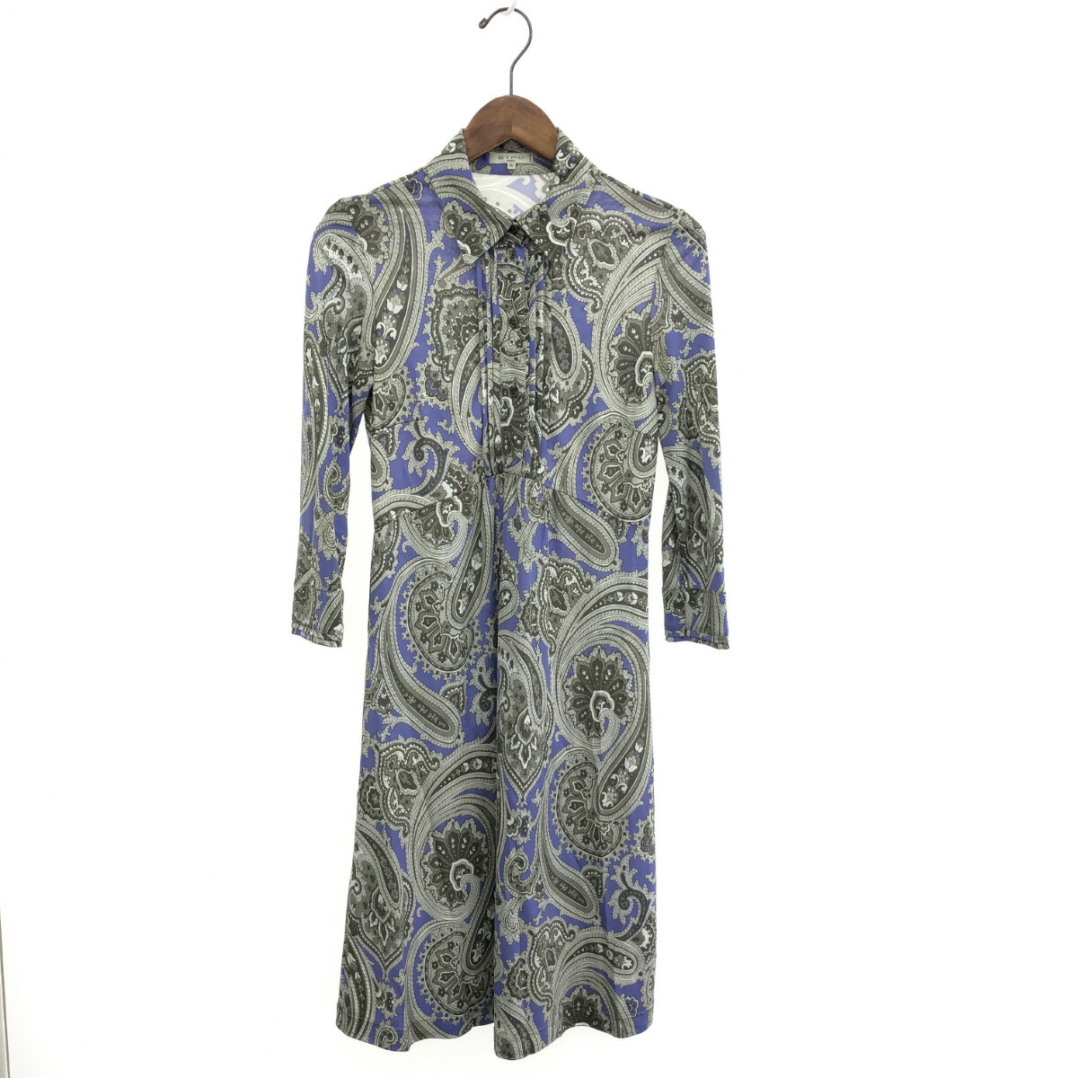 タグ付き未使用品　ETRO エトロ　ペイズリー柄 ワンピース サイズ40 ETRO エトロ 長袖ワンピース 美品 サイズ:40 マルチカラー