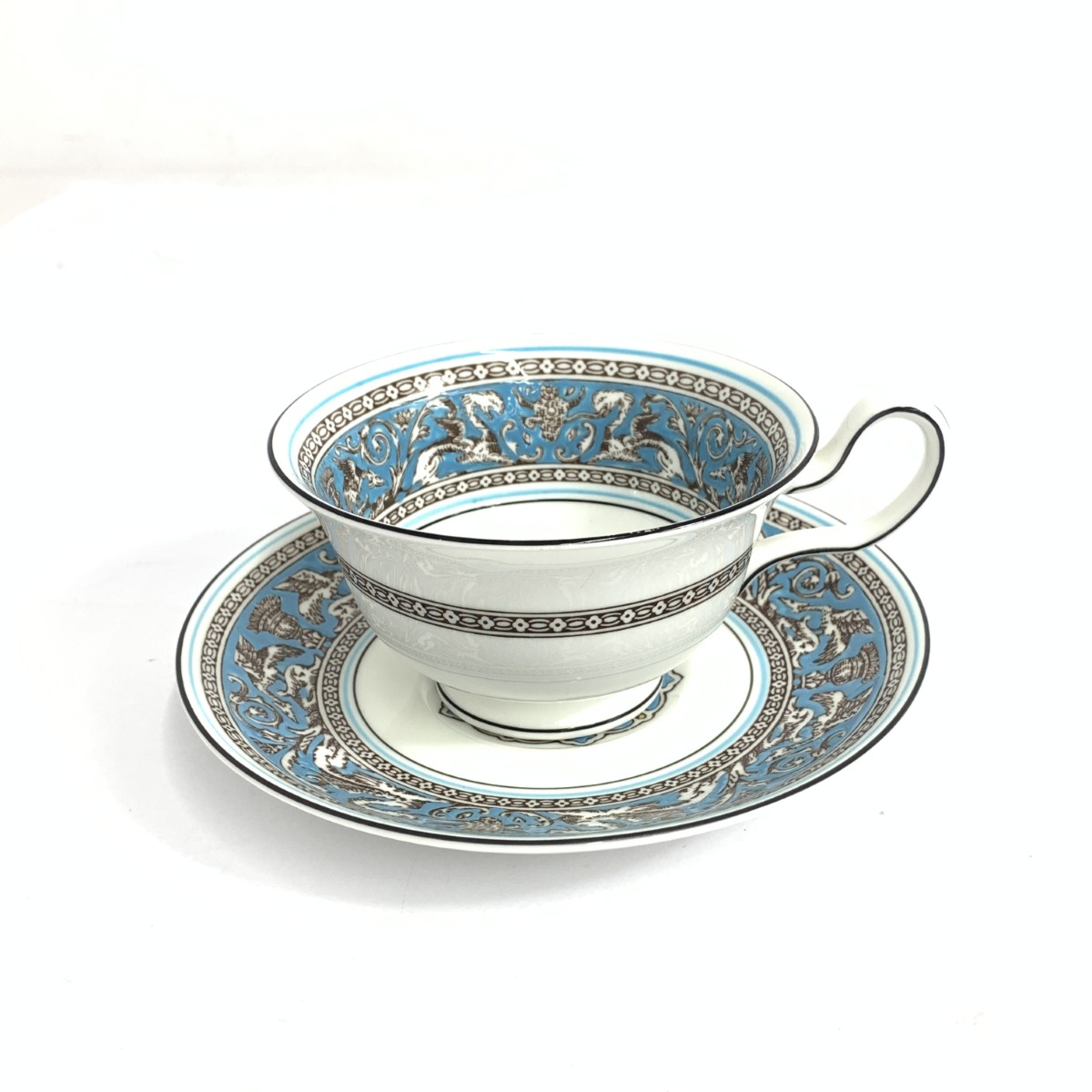 Wedgwood ウェッジウッド フロレンティーンターコイズ カップ＆ソーサー 洋食器 【中古】