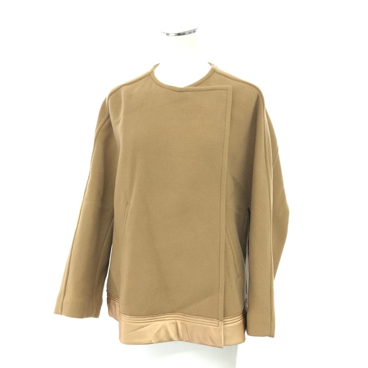 Chloe クロエ ノーカラー ショートコートコート 良好 サイズ:34 ベージュ ウール×シルク レディース アウター 21AW 【中古】|リサイクル ティファナ