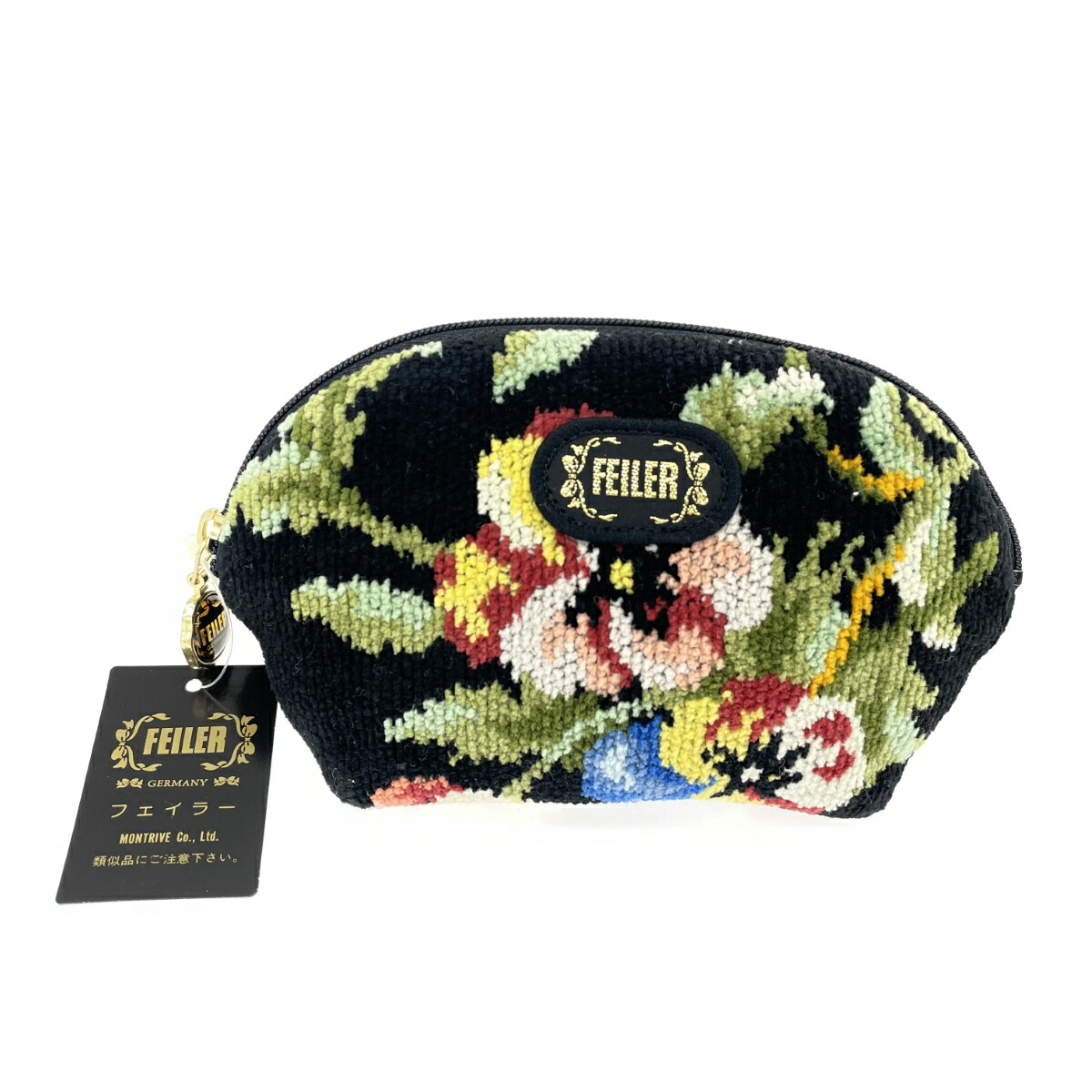 FEILER フェイラー　オールドテディ　駅員ポーチ　新品　未使用 FEILER - フェイラー オールドテディ 駅員ポーチ ネイビー 新品