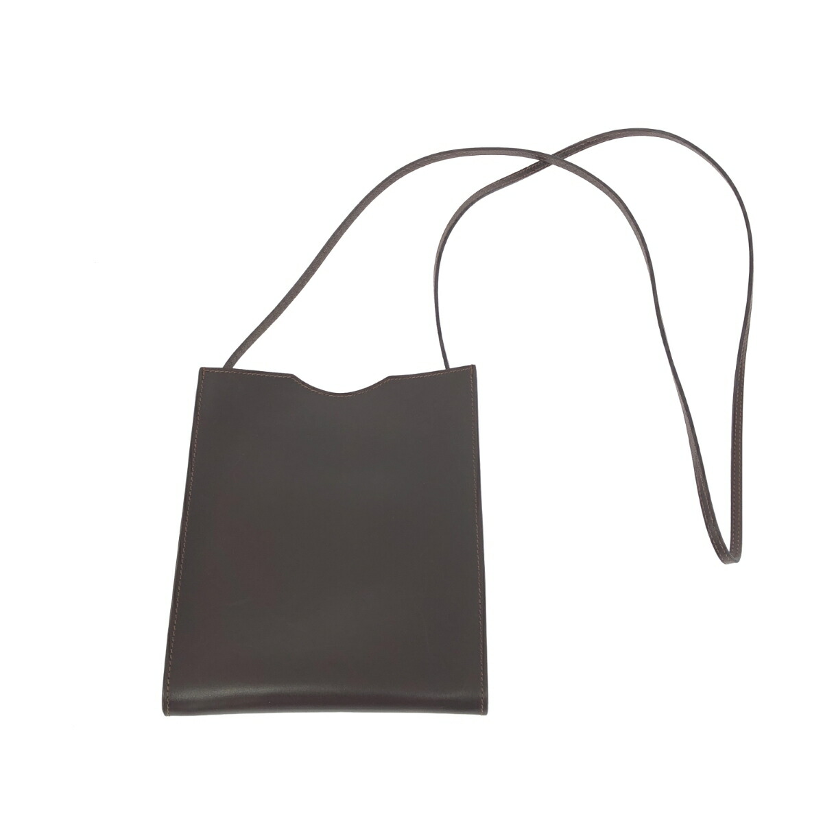 HERMES エルメス □F刻印 オニメトゥ ボックスカーフ ミニショルダーバッグ ブラウン レディース 斜め掛け bag 鞄 【中古】