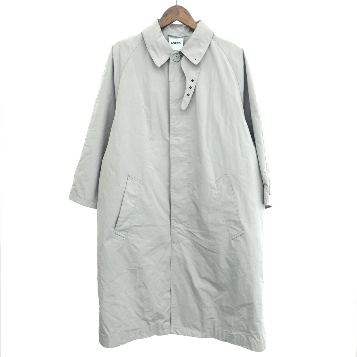 定5.2万美品　ASPESI アスペジ　パッカブル ナイロントレンチコートM 定5.2万美品 ASPESI アスペジ パッカブル ナイロントレンチ