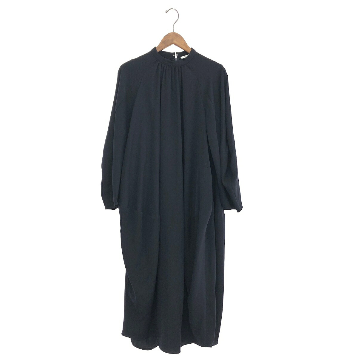 ENFOLD エンフォルド ネイビー ワンピース オーバーサイズ ゆったり 中古・古着通販】ENFOLD (エンフォルド) ワンピース ネイビー サイズ