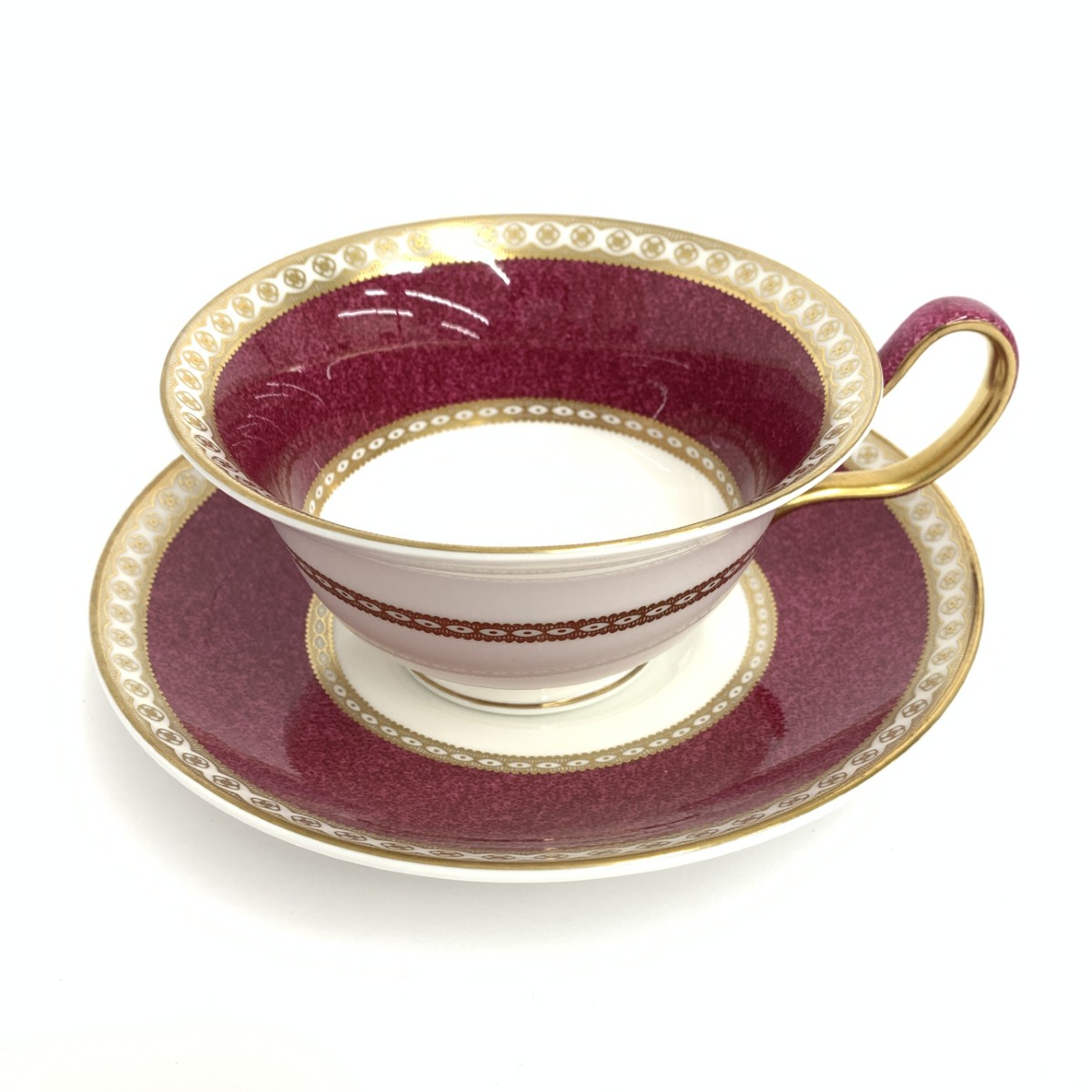 Wedgwood ウェッジウッド ユーランダーパウダールビー カップ＆ソーサー 良好 洋食器 【中古】