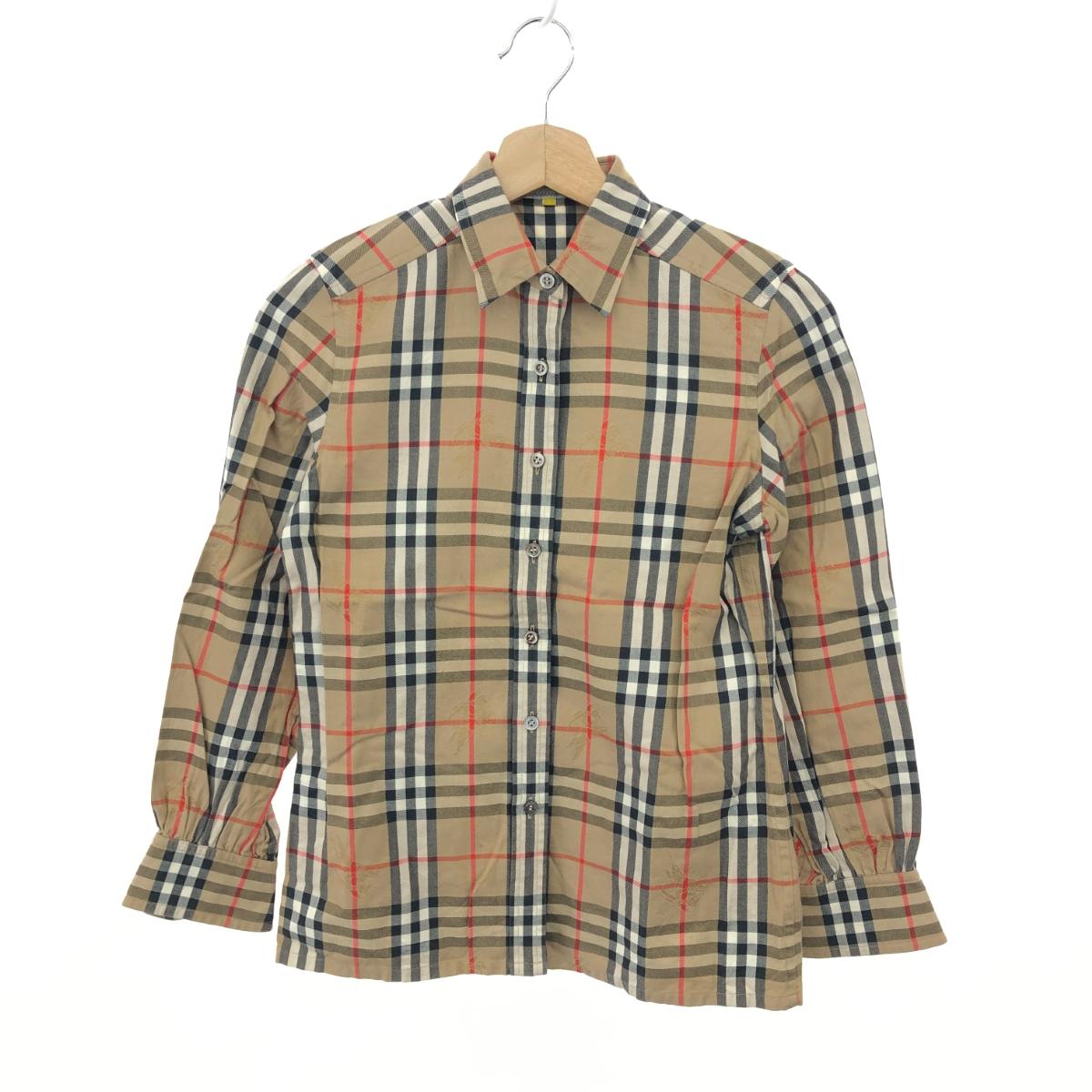 極美品✨バーバリー Burberry ノバチェック ブラウス グレー 2XL バーバリー ロンドン ノバチェック 半袖シャツ グレー
