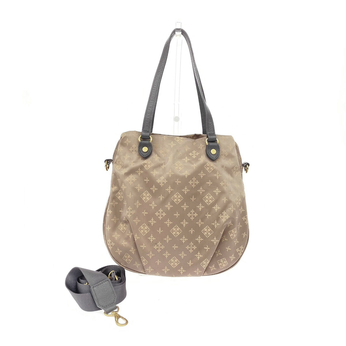 russet ラシット 2WAY トートバッグ ベージュ ナイロン モノグラム レディース bag 鞄 【中古】｜リサイクル ティファナ 10,105円