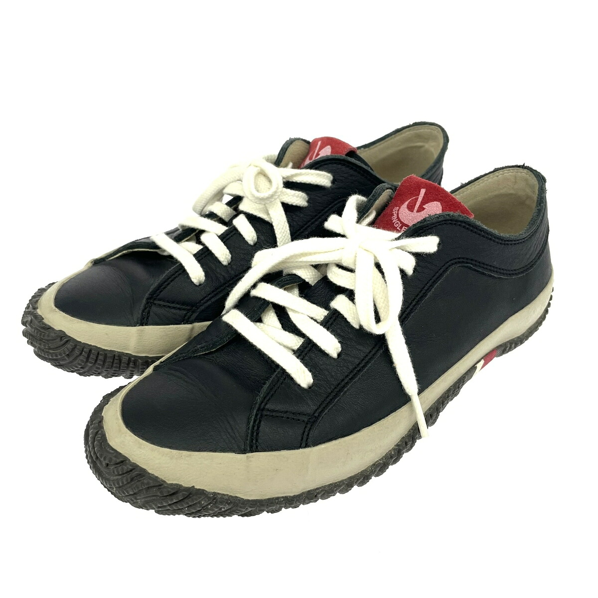SPINGLE MOVE スピングルムーヴ スニーカー 良好 表記サイズ:S ブラック レザー メンズ 靴 シューズ sneakers 【中古】