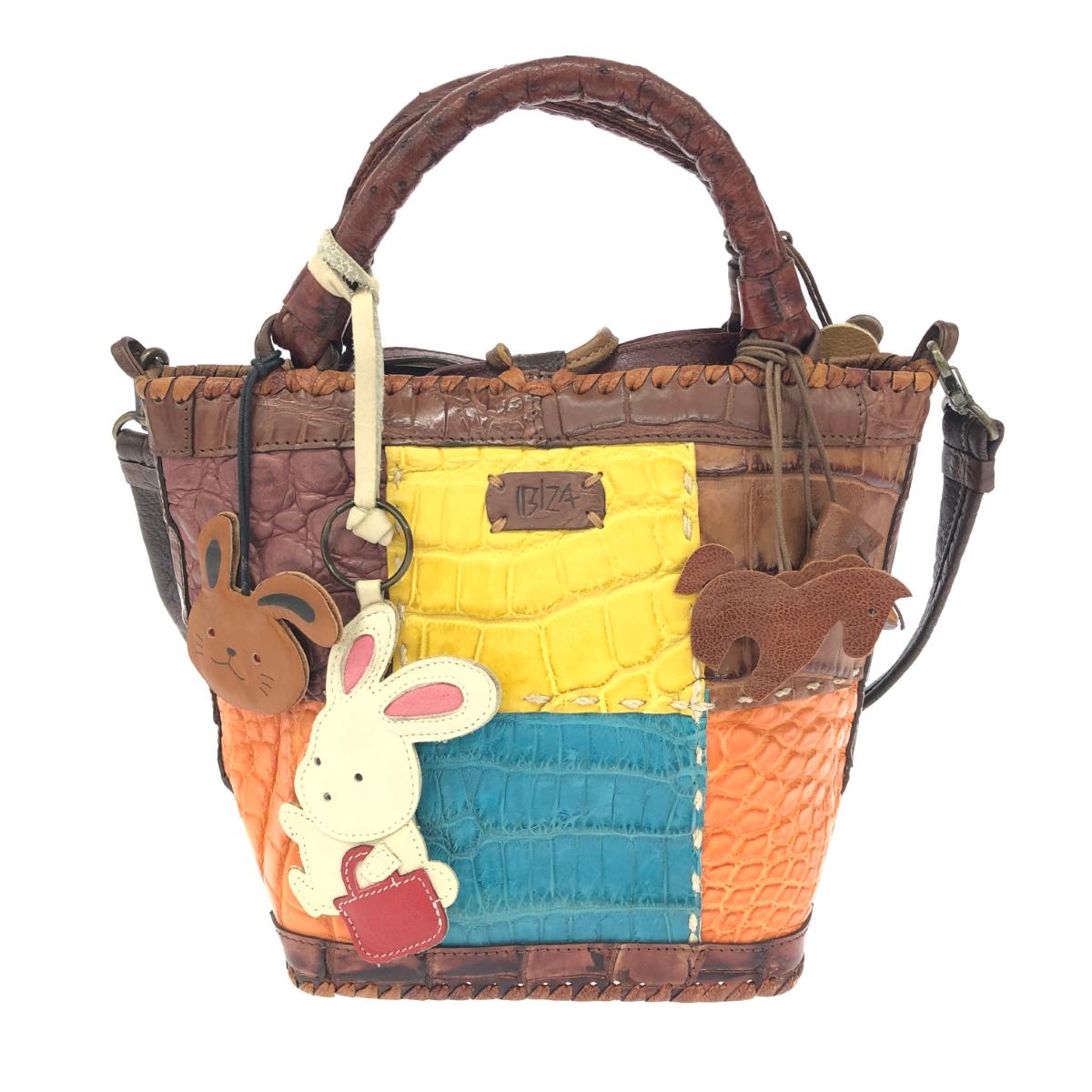 楽天市場】IBIZA イビサ マルチレザーパッチワーク 2WAYハンドバッグ  