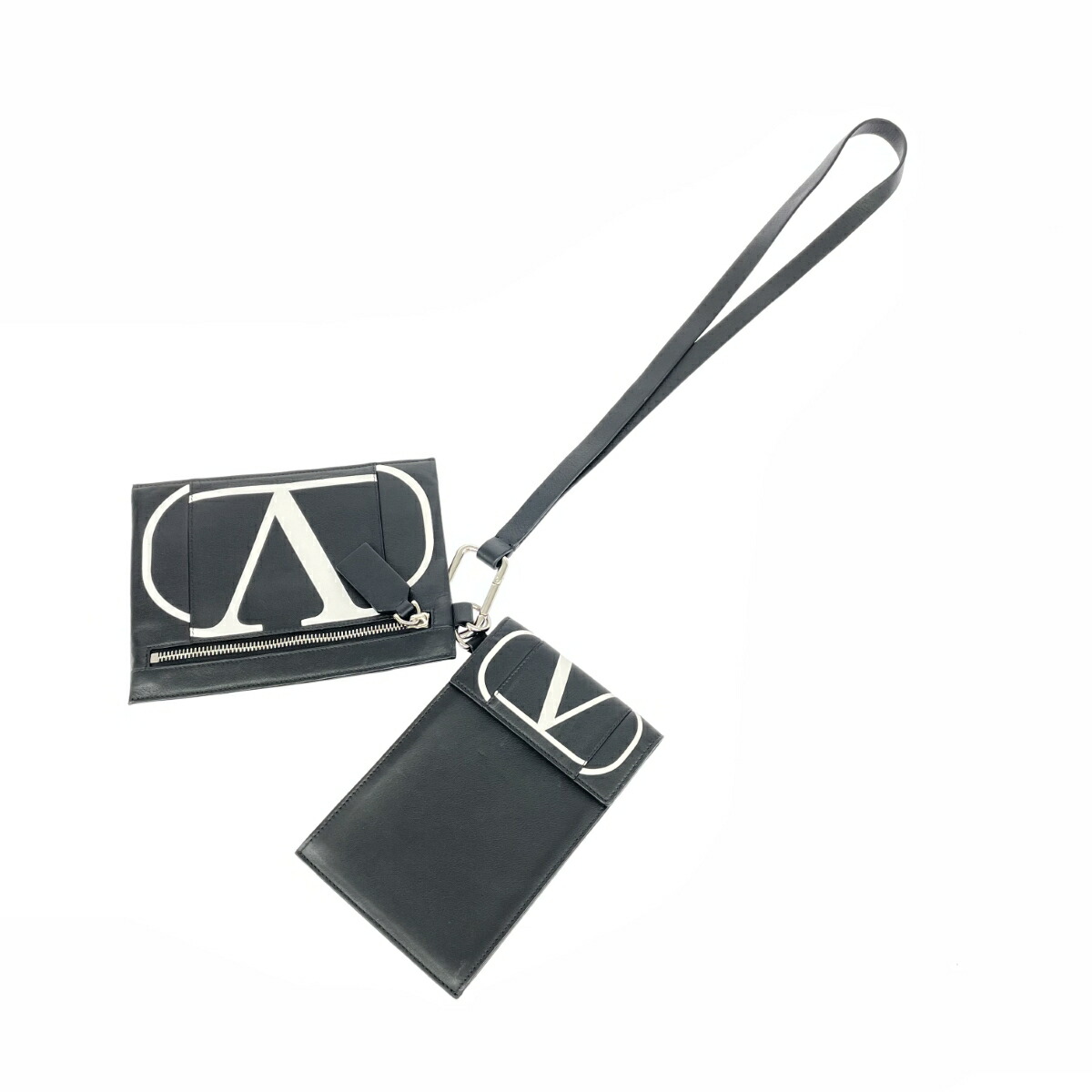 ヴァレンティノガラヴァーニ ケース ストラップ付 ネックウォレット レザー ヴァレンティノ・ガラヴァーニ(Valentino Garavani) ネック