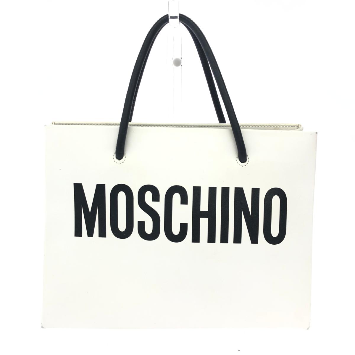 MOSCHINO モスキーノ 2WAYバッグ ショッパー/レザー ホワイト レディース【中古】