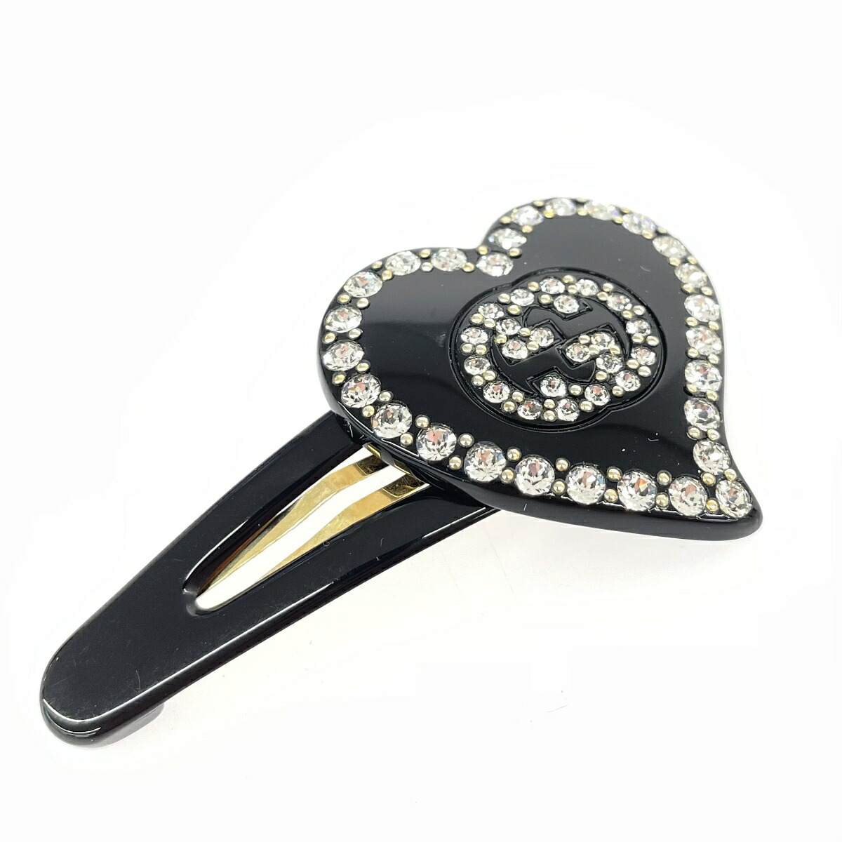 GUCCI GG クリスタルヘアクリップ　黒 楽天市場】GUCCI グッチ Cyrstal GUCCI Hair Clip クリスタル