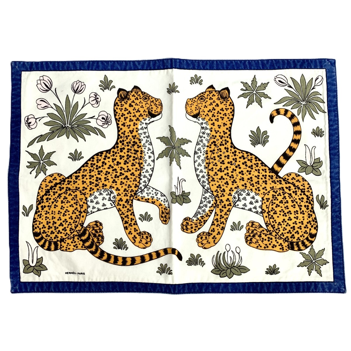 HERMES エルメス ランチョンマット レオパード ヒョウ 豹 楽天市場】□極美品□ HERMES エルメス コットン100