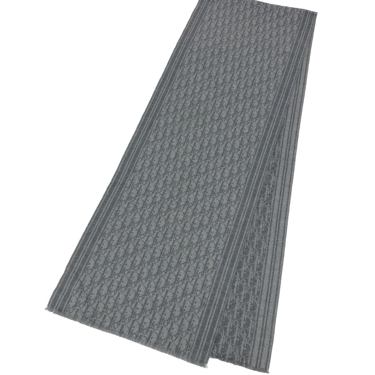 Christian Dior】 ブラック マフラー クリーニング済 カシミヤ混