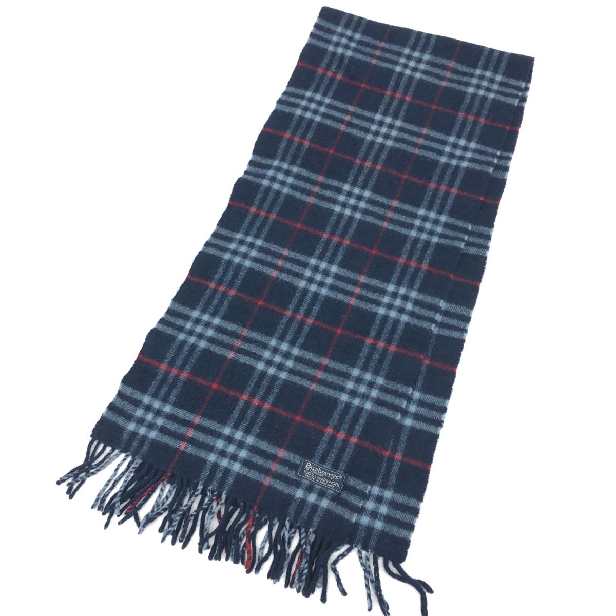楽天市場】バーバリー ノバチェック マフラー ネイビー マルチカラー