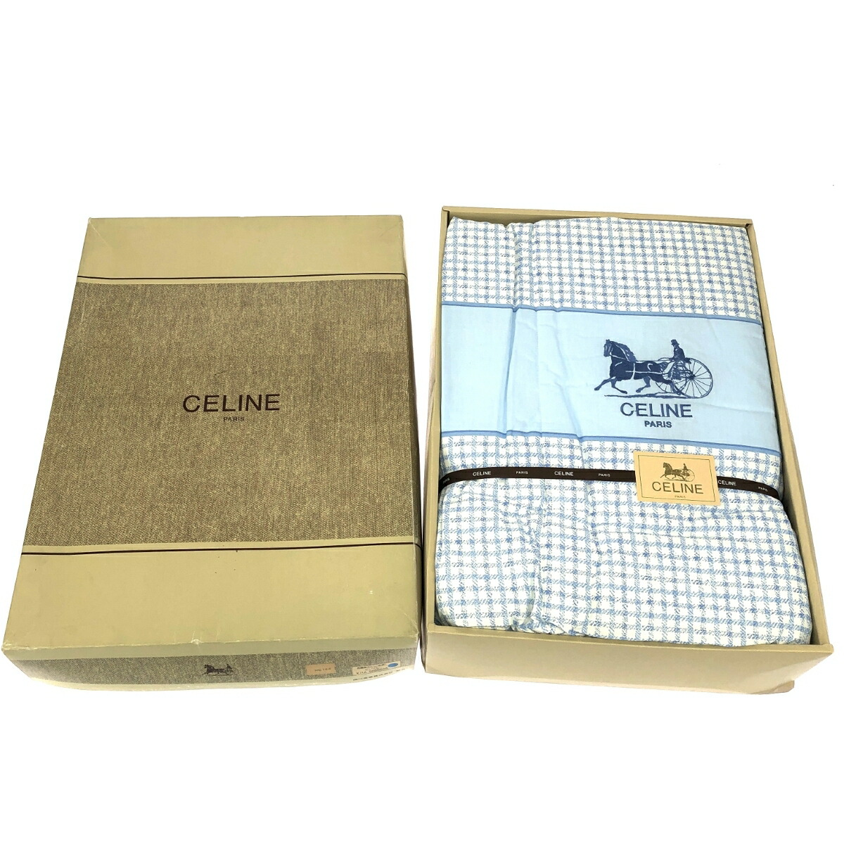 未使用品　CELINE コットンブランケット 140×200 ベージュ 楽天市場】【中古】CELINE セリーヌ ブランケット ベージュ