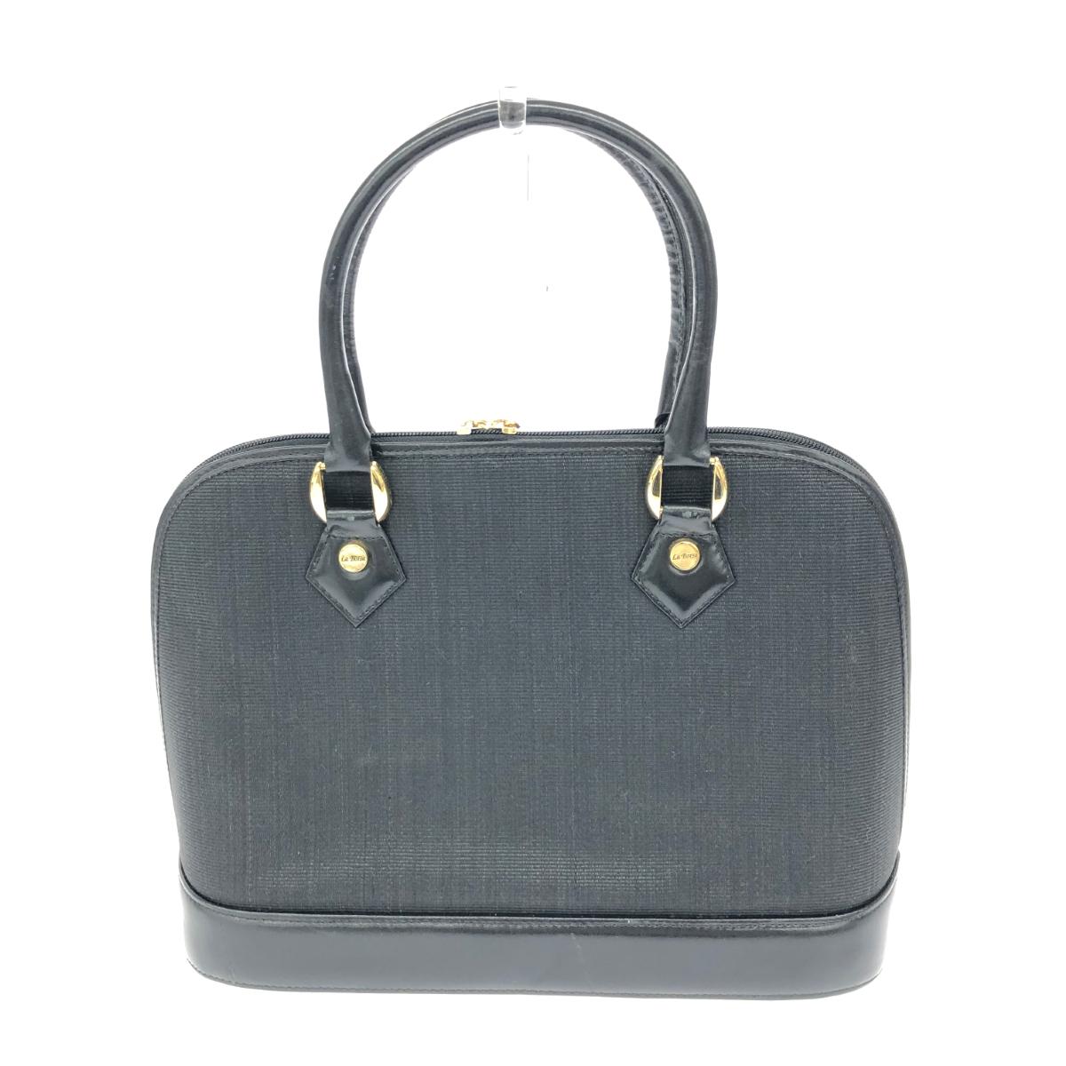 LA BORSA ラボルサ 2WAYハンドバッグ ホースヘア ブラック レディース【中古】