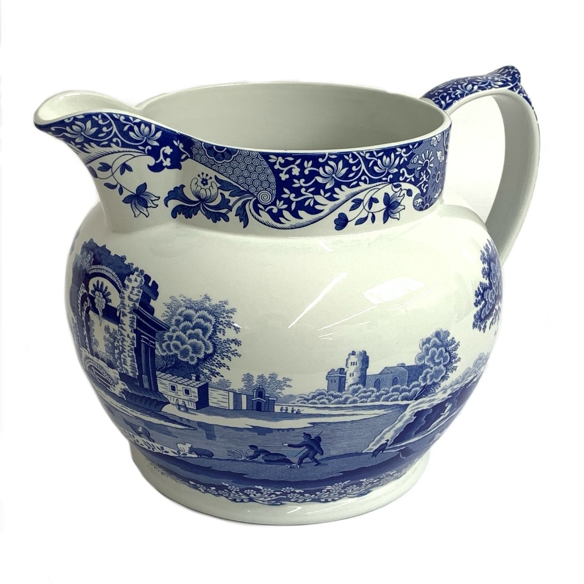 SPODE スポード ジャグ/水差し/ブルーイタリアン 良好 高さ23cm ホワイト/ブルー 【中古】