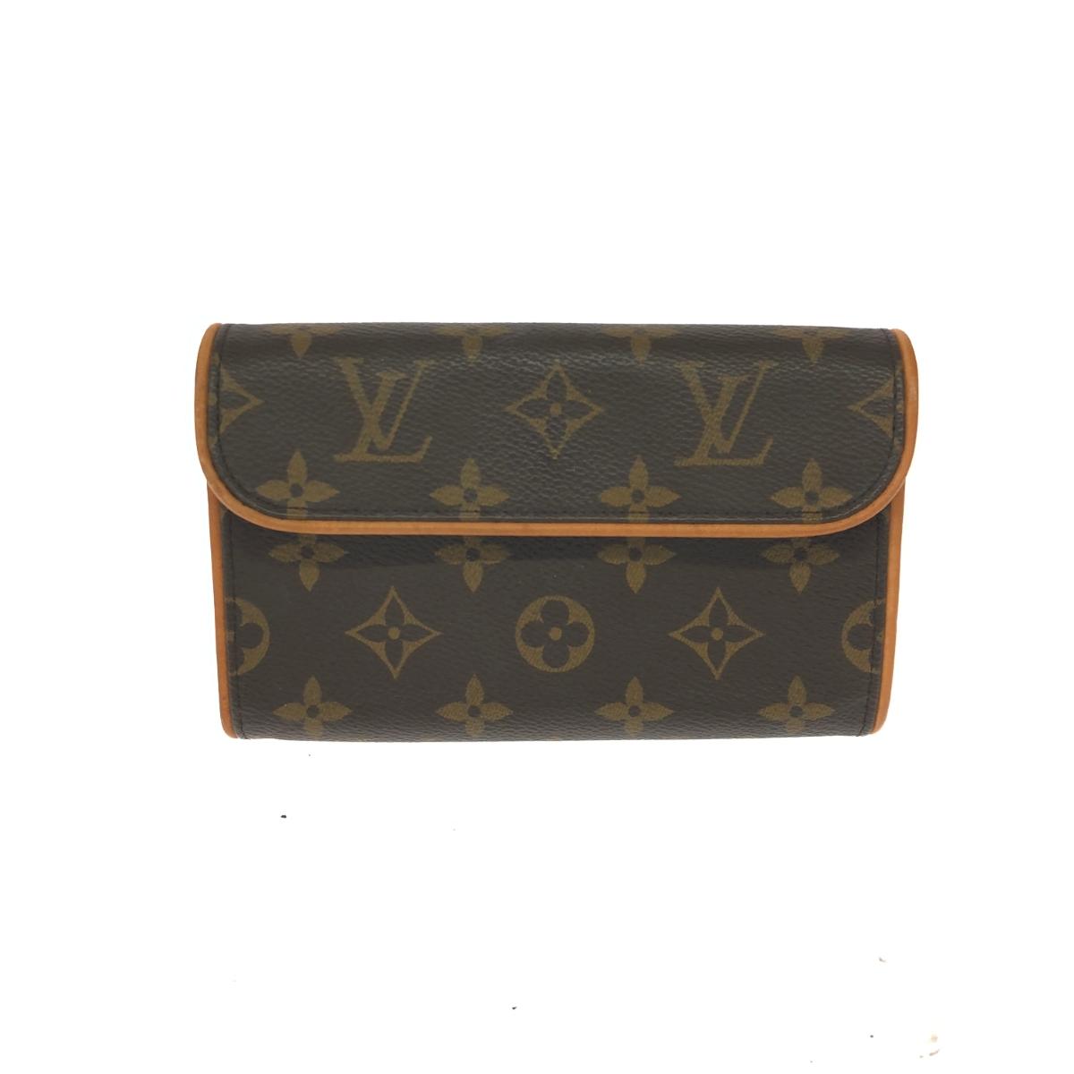 LOUIS VUITTON ルイヴィトン 酉の方角合切袋   ポシェットフロランティーヌ モノグラム M51855 FL0012   赤銅色 ユニ一発やる【中古】