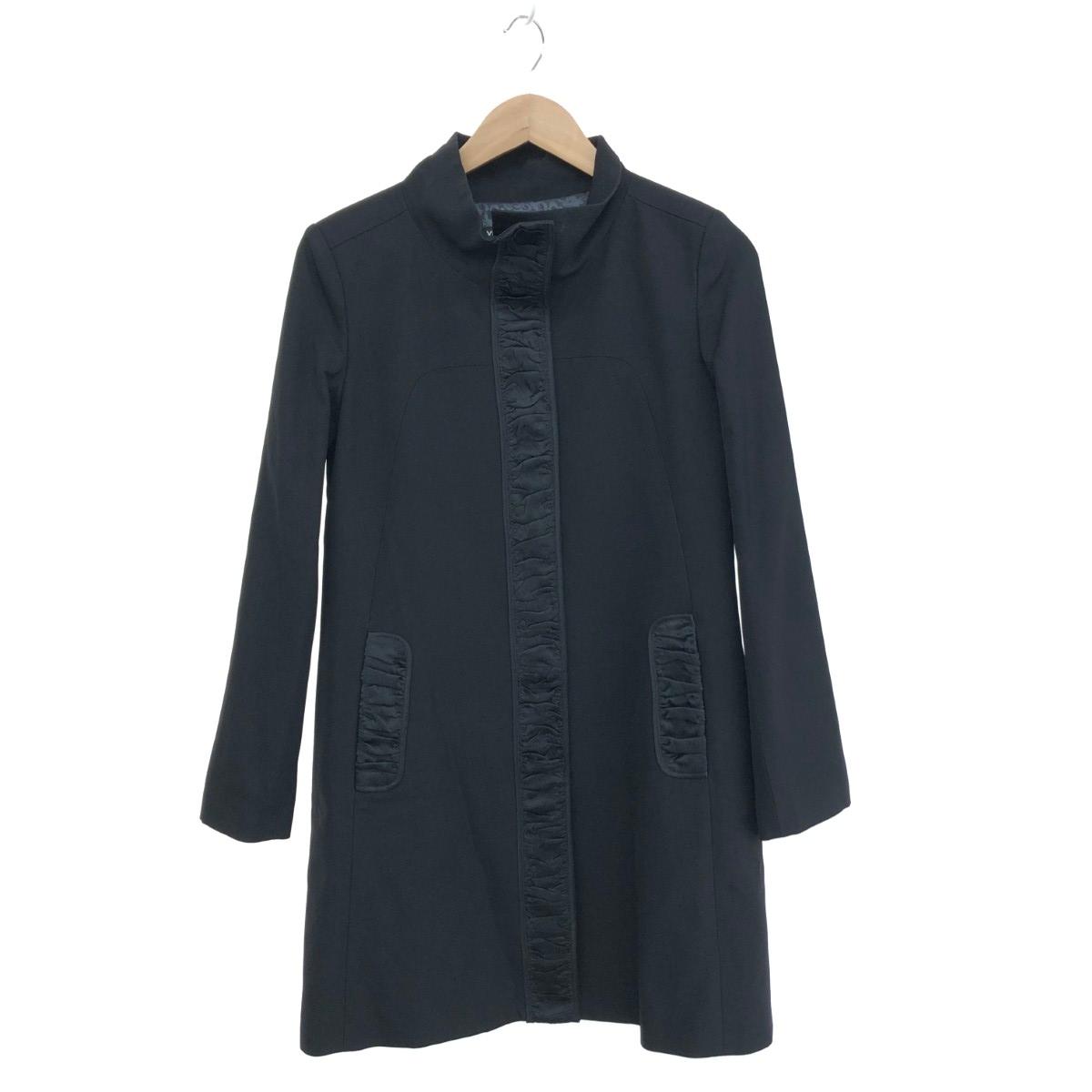VIVIENNE TAM ヴィヴィアンタム ロングコート 美品 サイズ:2 裏地総柄/シャーリング 016-152113 ブラック レディース【中古】