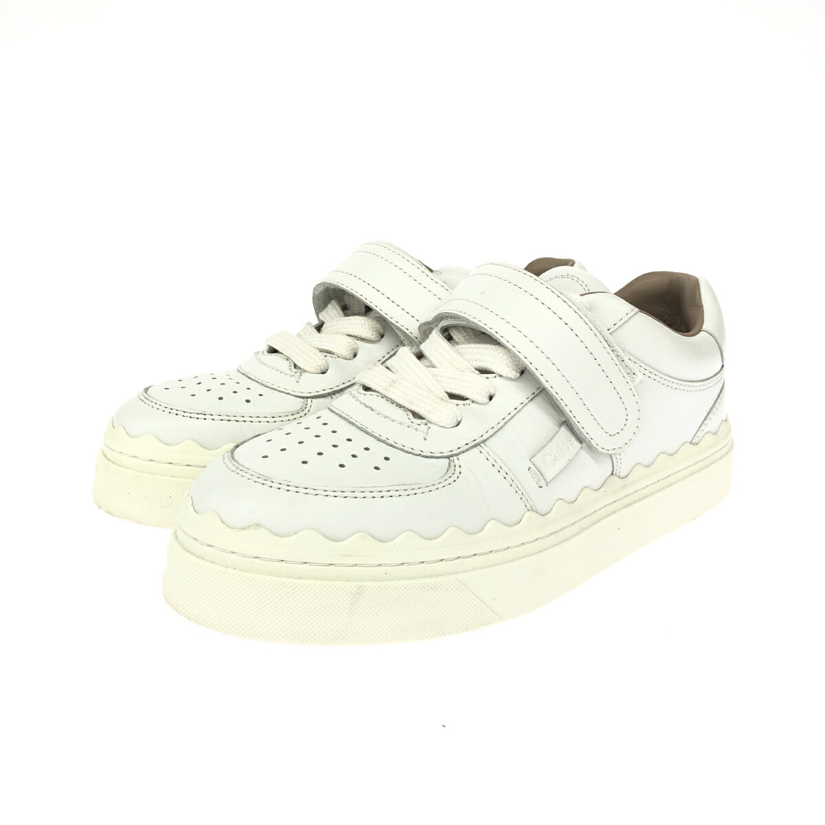 Chloe クロエ LAUREN 表記サイズ:36 ホワイト レディース【中古】