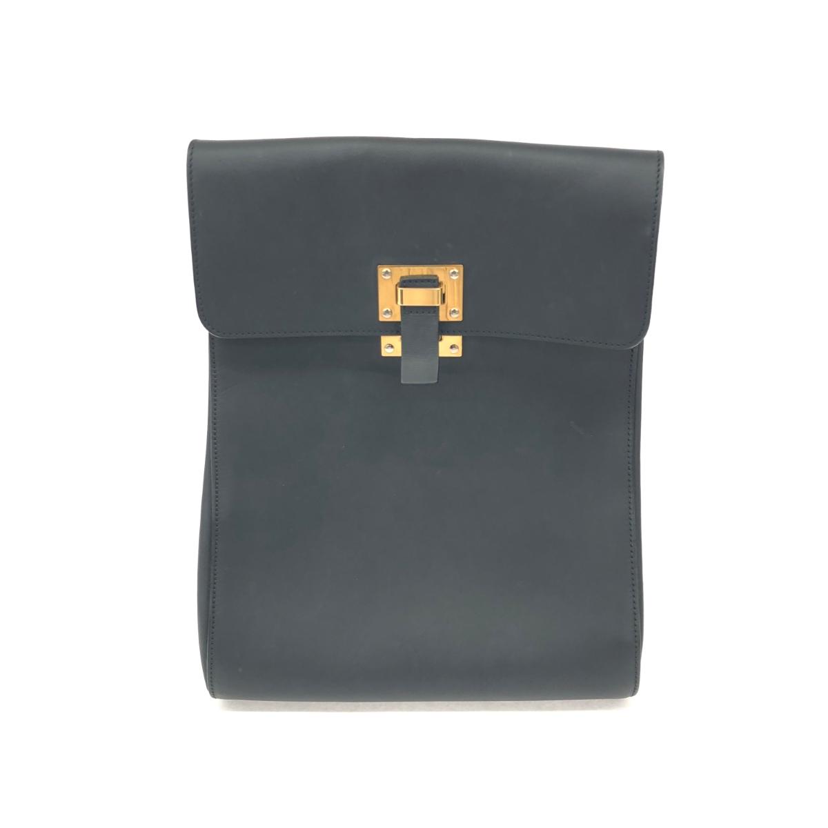 SOPHIE HULME ソフィーヒュルム リュック レザー ブラック レディース【中古】