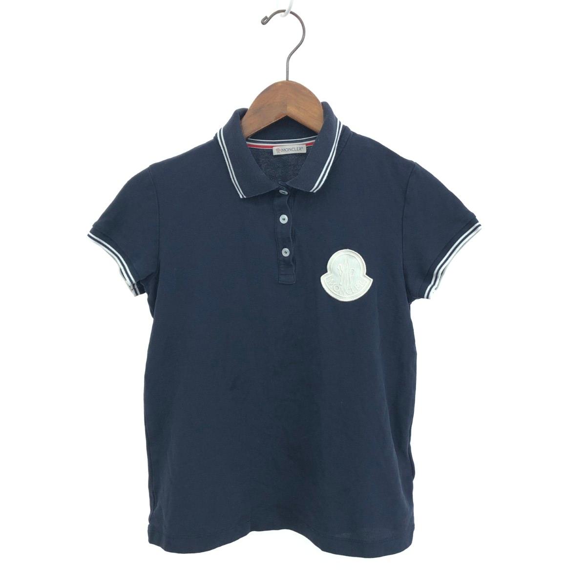 MONCLER モンクレール 半袖ポロシャツ サイズ:S maglia polo manica corta ネイビー レディース【中古】