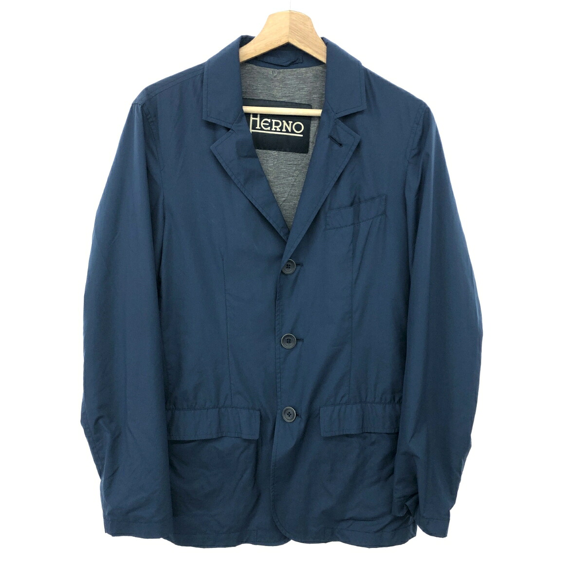 HERNO ヘルノ ステンカラーコート/フライトシリーズ サイズ:44 パッカブル GA0047U-13220-9250 ネイビー メンズ【中古】