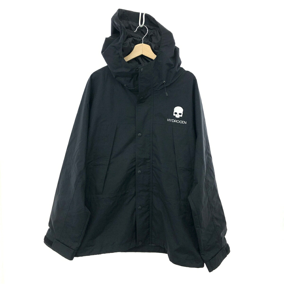 HYDROGEN ハイドロ遺伝因子 フーデットジャケット 好ましい 大きさ:XL     黒いこと メンズ【中古】