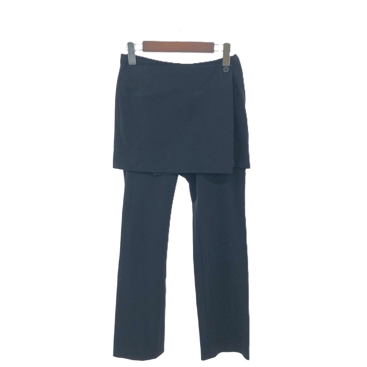 ISSEY MIYAKE イッセイミヤケ レイヤードパンツ サイズ:1 IM34FF570 ナイロン混 ブラック レディース【中古】