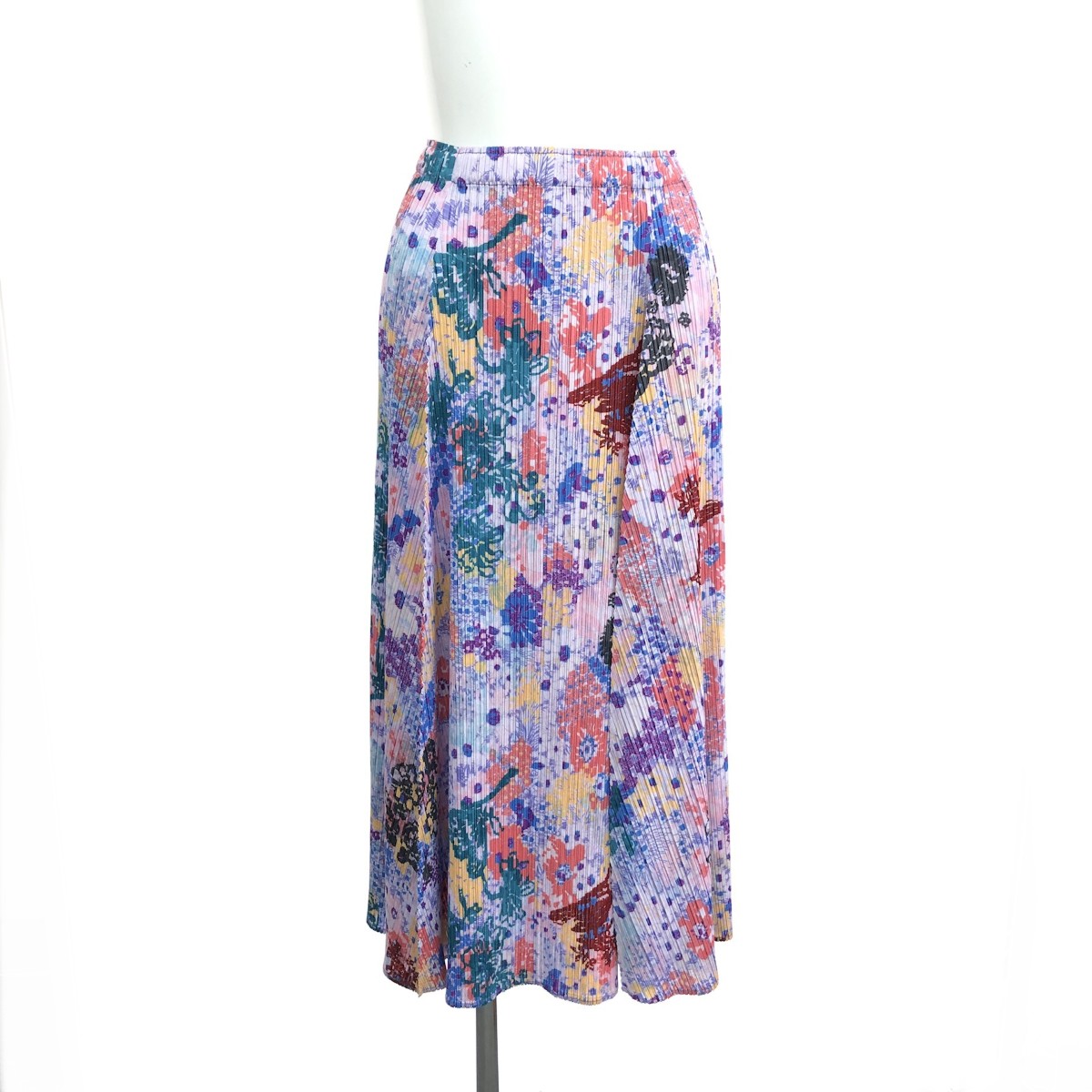 PLEATS PLEASE プリーツプリーズ ナタリーレテ プリーツスカート 新品同様 サイズ:3 イッセイミヤケ 鳥 花 PP81-JG845 マルチカラー 【中古】 43,615円