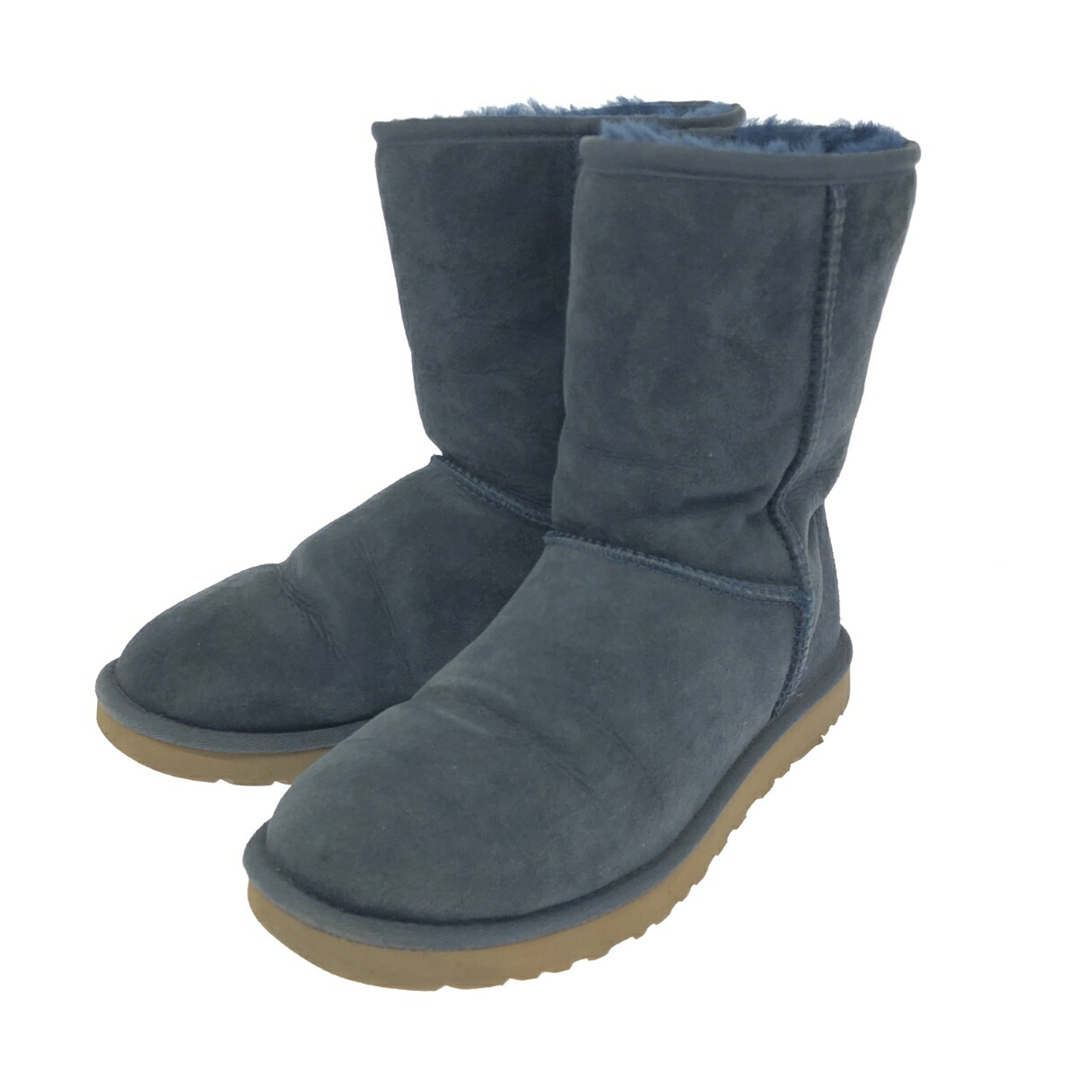 ☆一度使用☆アグ UGG スタッズ付 ダメージデニム調 ムートンブーツ 24cm 2881000000022467-1.jpg