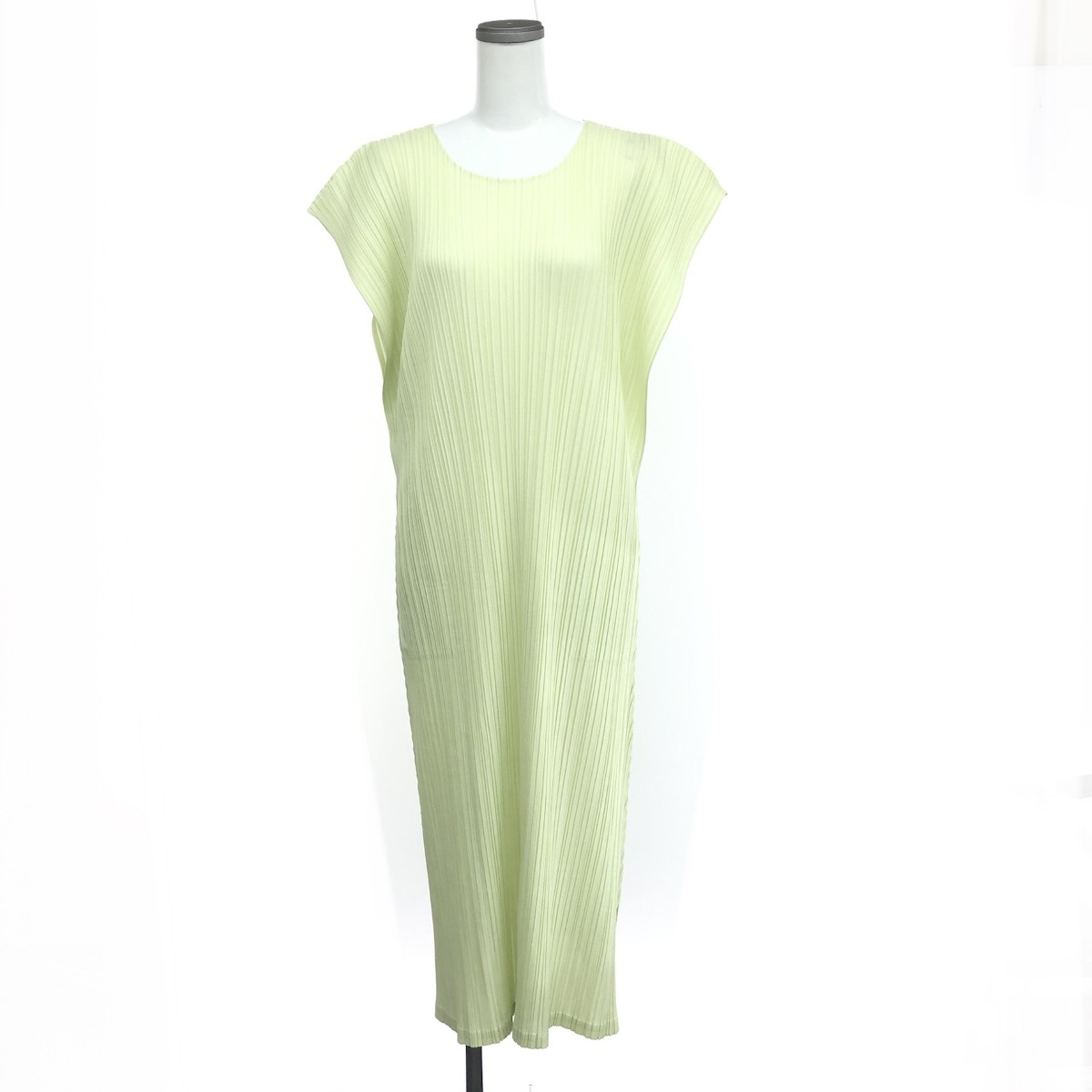 PLEATS PLEASE プリーツプリーズ ノースリーブワンピース 良好 サイズ:5 PP23JH285/2022年モデル グリーン レディース【中古】｜リサイクル ティファナ 26,384円