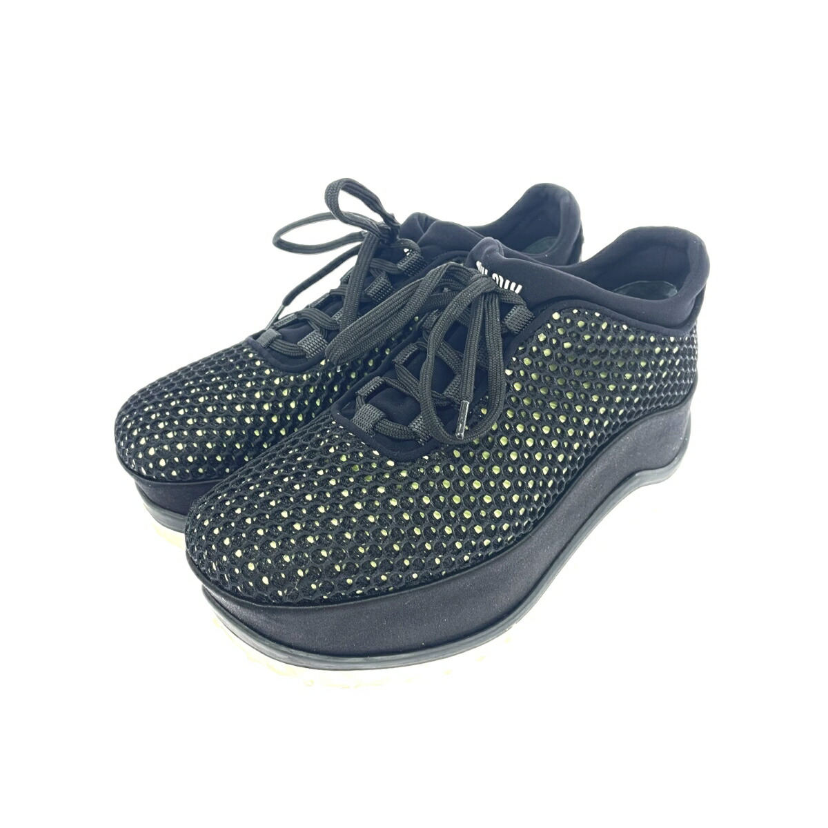 ミュウ 楽天市場】MIUMIU ミュウミュウ 5E759 厚底 ビジューベルト