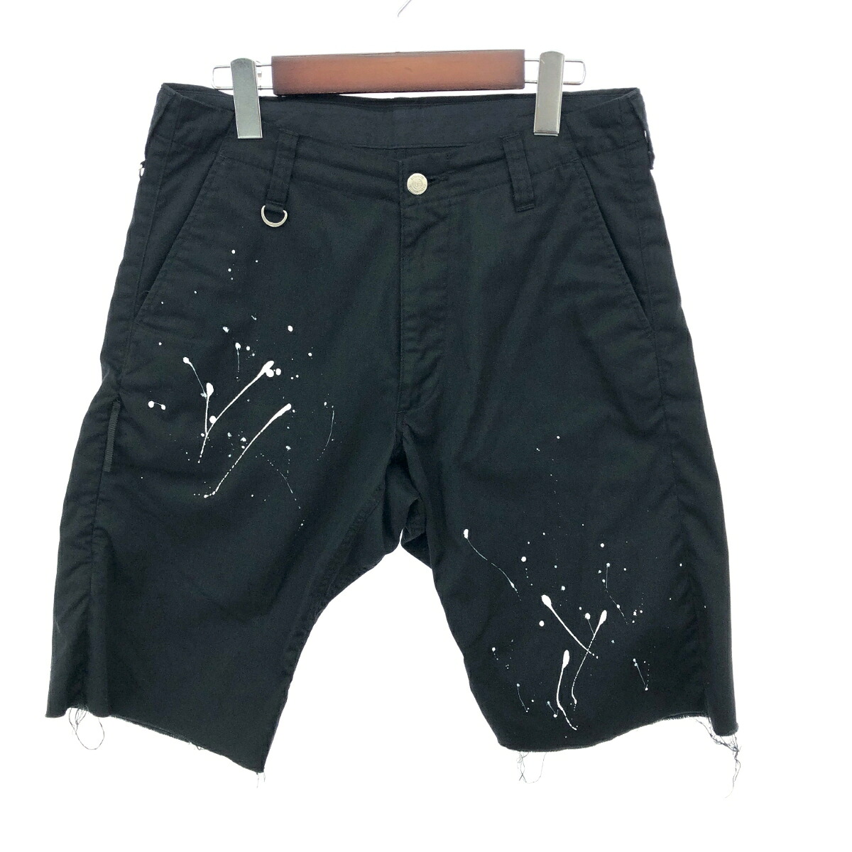 uniform experiment ユニフォームエクスペリメント ショートパンツ 良好 サイズ:1 ペイントデザイン UE-160051 ブラック メンズ【中古】