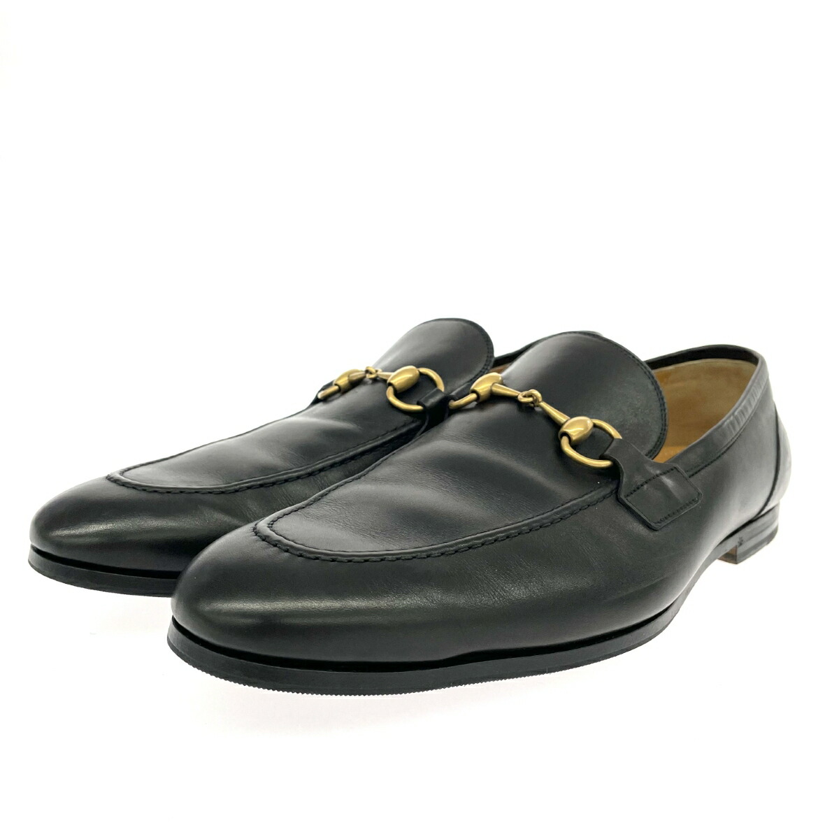 【美品】GUCCI グッチ ビットローファー 黒 35½ 美品 本革 イタリア製 GUCCI - GUCCI(グッチ) ローファー 35 1/2C レディース ホース