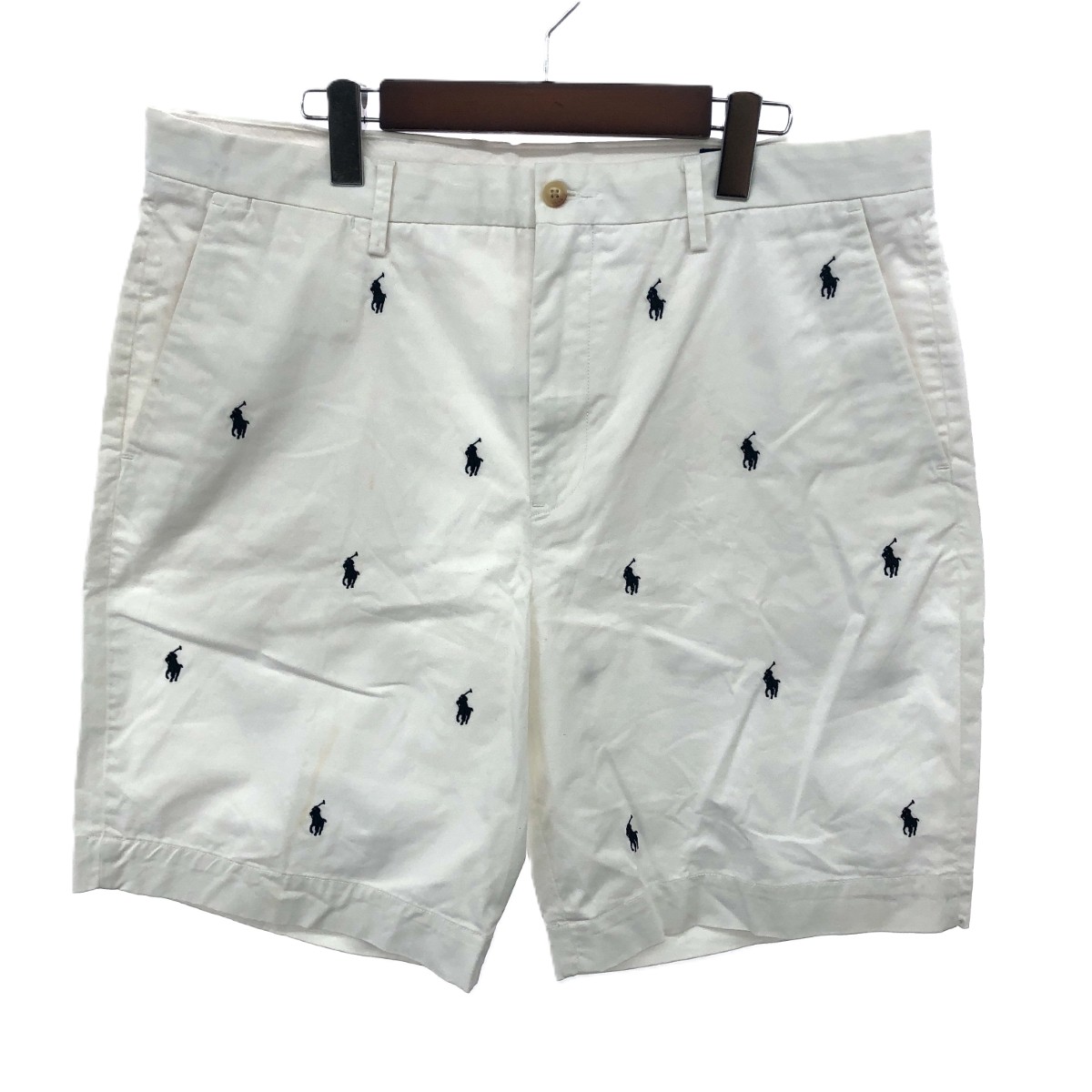 POLO RALPH LAUREN ポロラルフローレン ショートパンツ サイズ:36 ポニー刺繍 ホワイト メンズ【中古】
