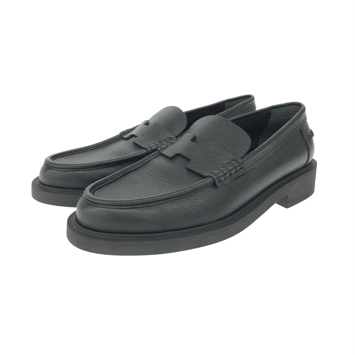 エルメス　ローファー　ケネディ　モカシン ギフトに☆》エルメスケネディ ローファー カーフモカシン 黒