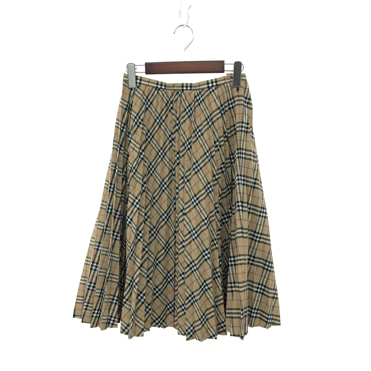 Burberry's バーバリーズ プリーツスカート サイズ:38 ノバチェック ヴィンテージ品 ベージュ レディース【中古】