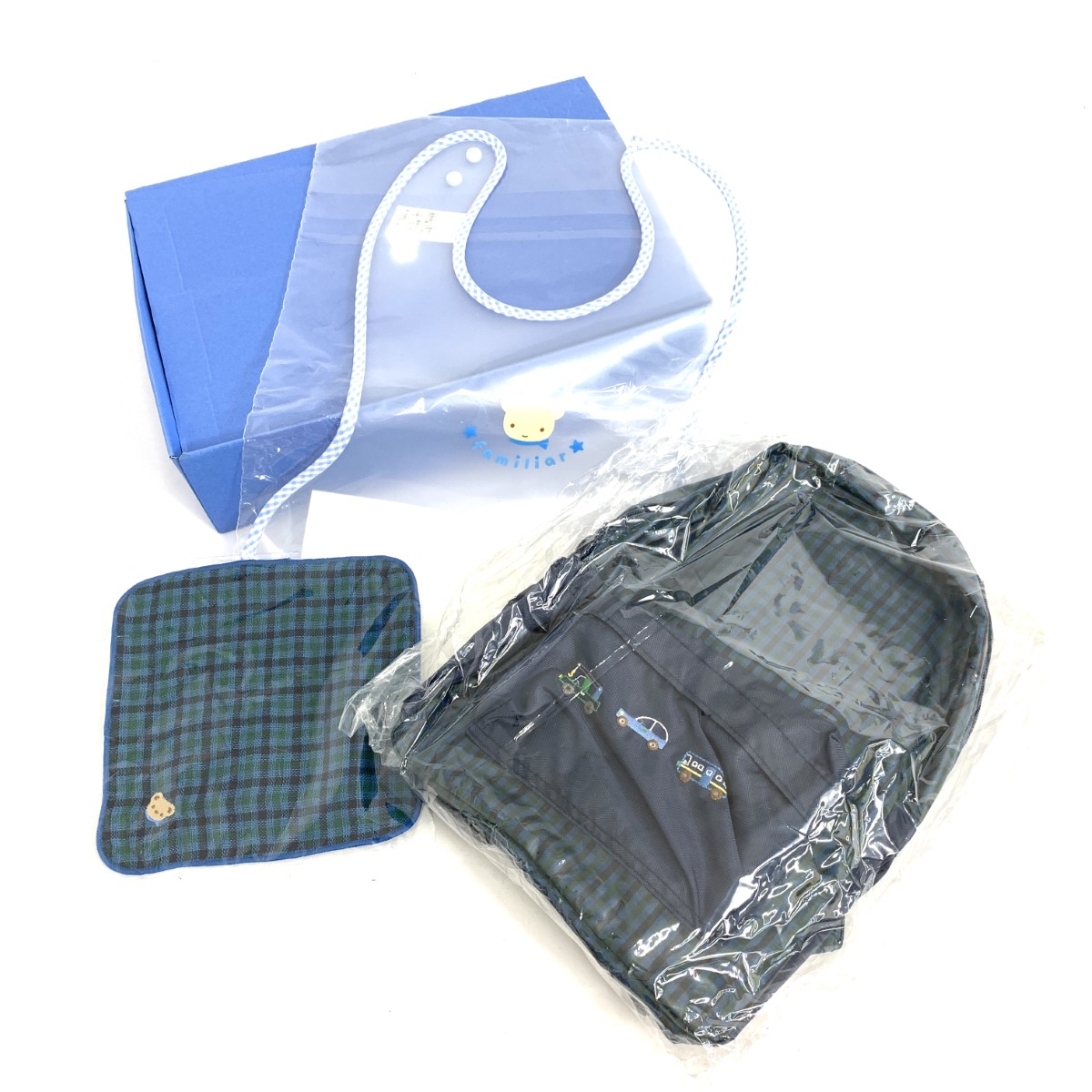 楽天市場】FAMILIAR ファミリア リュック 美品 ネイビー デニム 刺繍