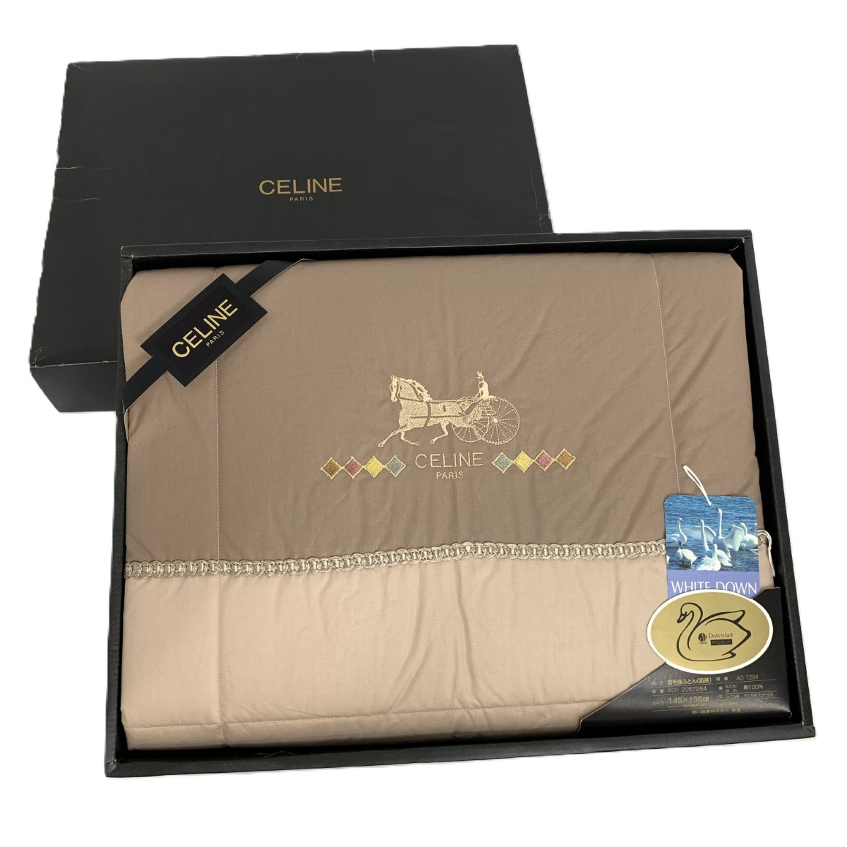 楽天市場】CELINE セリーヌ 純毛 毛布 美品 140×200 ブラウン サルキー