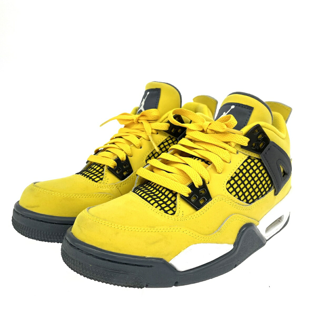 NIKE ナイキ AIR JORDAN 4 RETRO GS 良好 表記サイズ:24cm ミッドカットスニーカー 408452-700 イエロー レディース【中古】