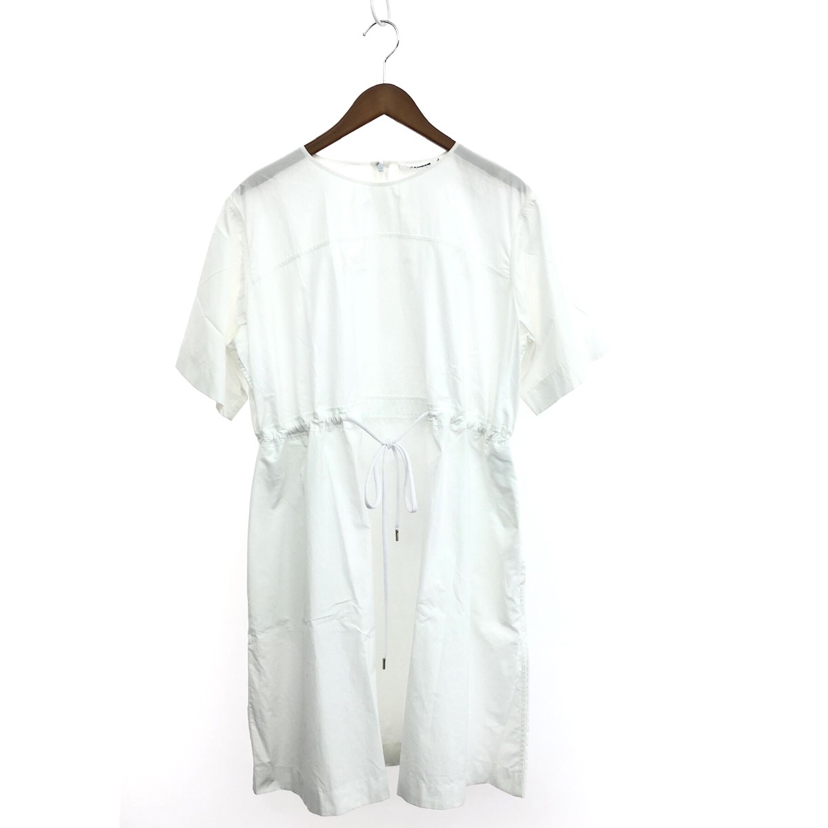 JIL SANDER ジルサンダー 半袖ワンピース サイズ:36 コットン ホワイト レディース【中古】