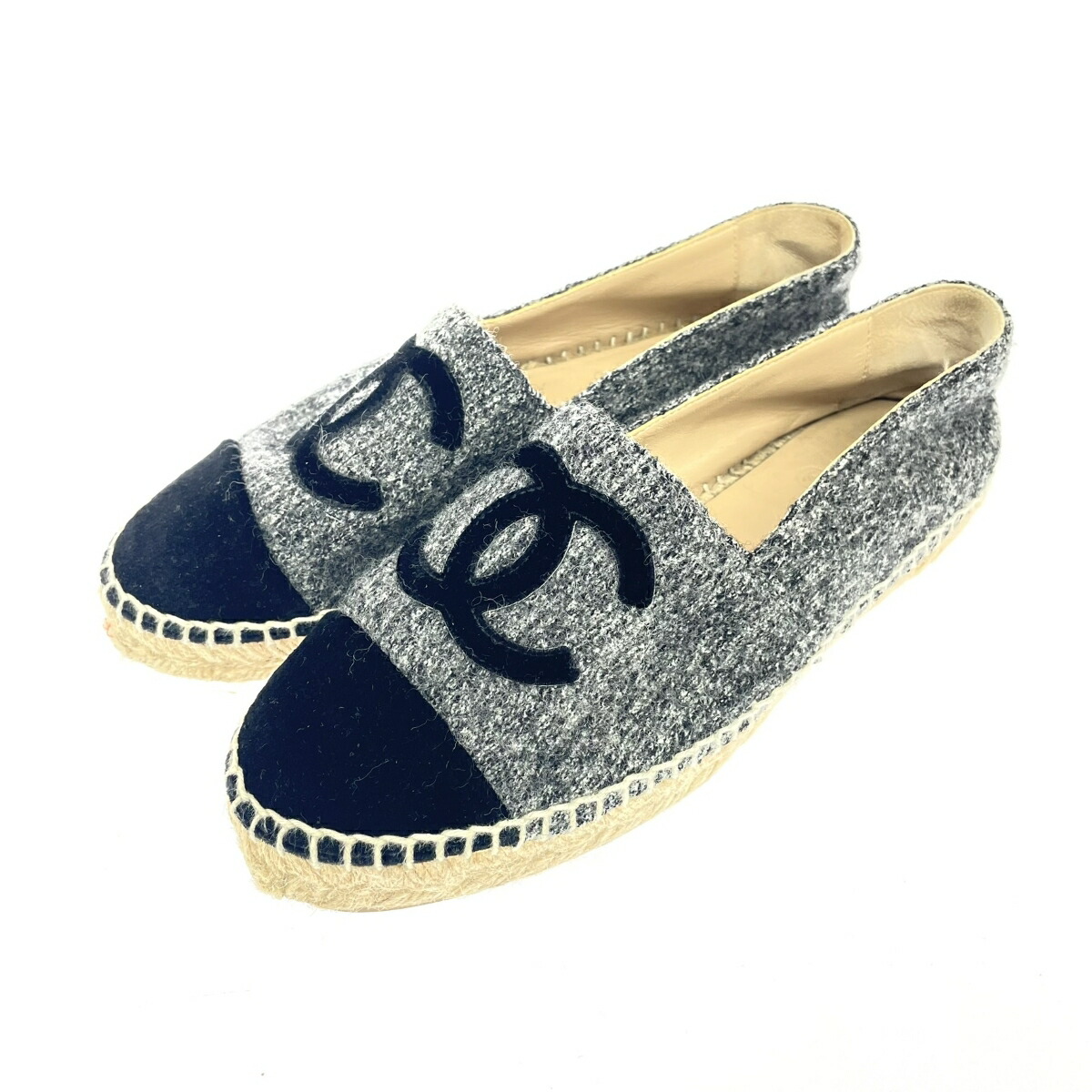 楽天市場】CHANEL シャネル G29019 カメリア フラットシューズ 38C